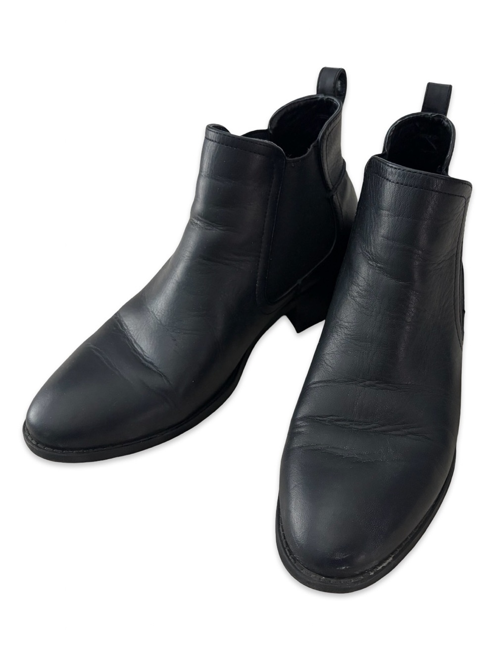 Steve Madden womens dicey Black Leather Chelsea Boots 9M